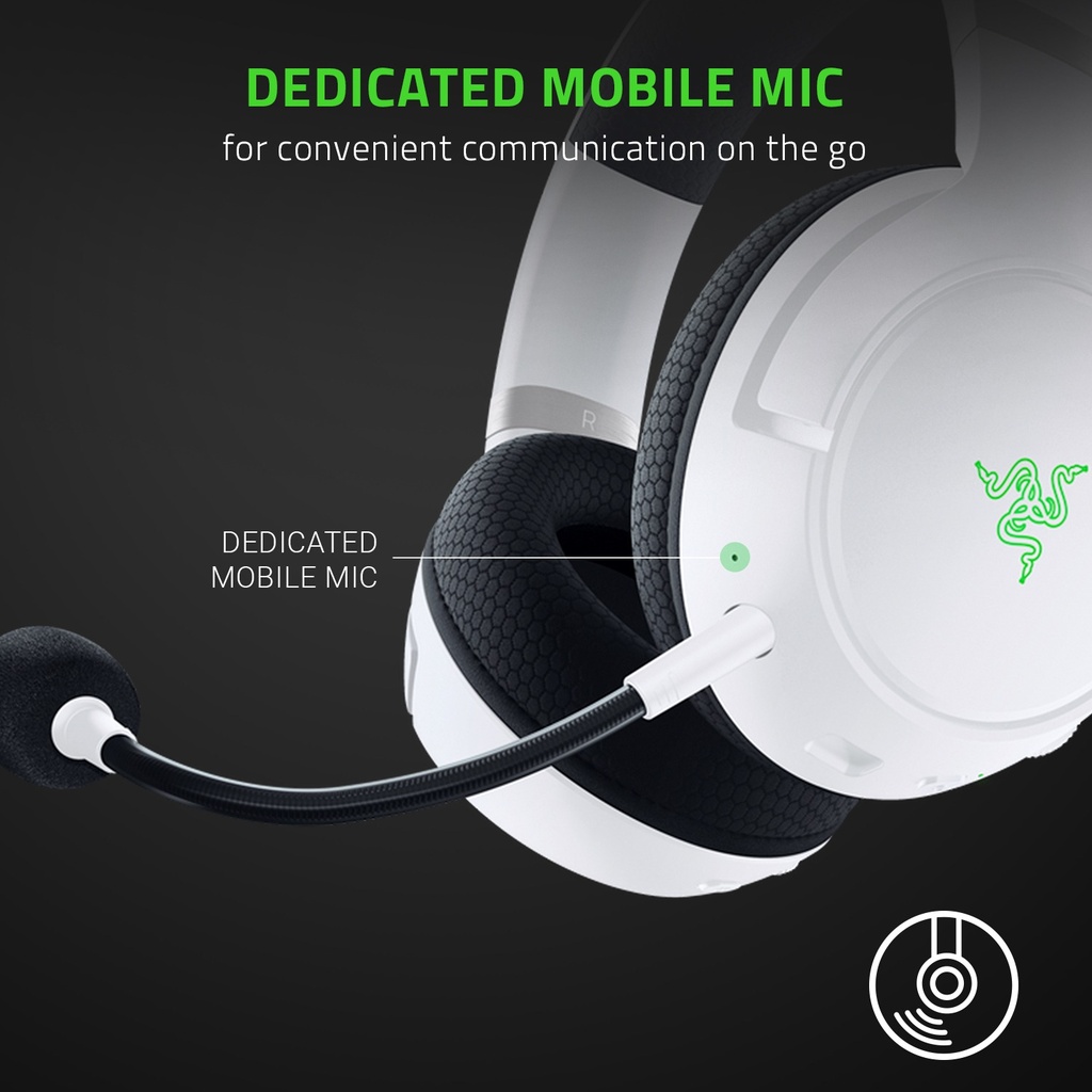 Razer Kaira Pro for Xbox Gaming Headset, Wireless / Bluetooth Connectivity, Titanium Drivers & Detachable Supercardioid Mic, for Xbox Series X|S and mobile Gaming - White | RZ04-03470300-R3M1