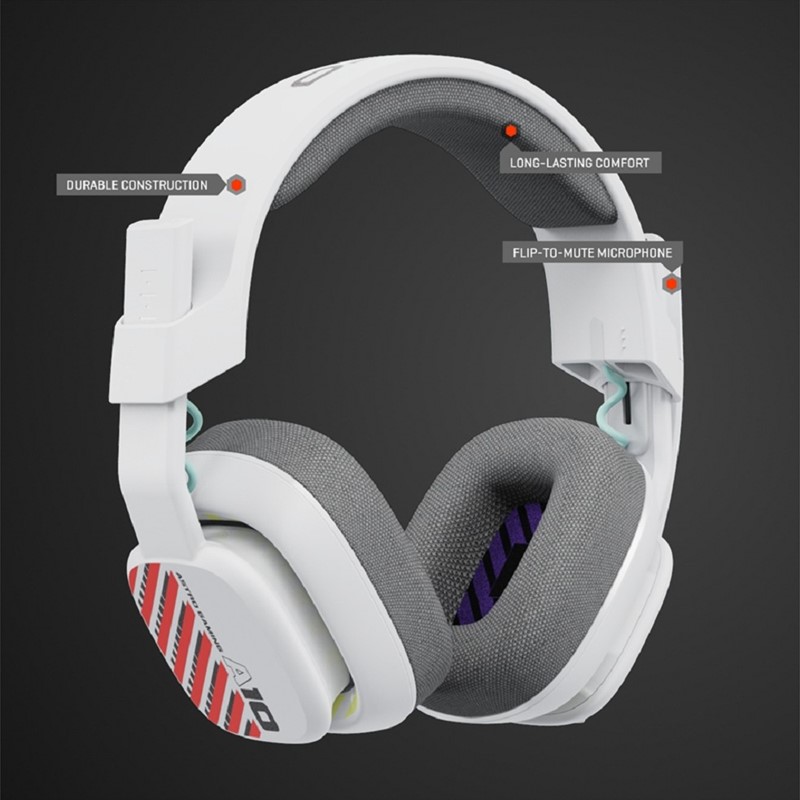 Astro A10 PlayStation Challenger Wired Gaming Headset For PC,Xbox,PS5,Switch & Mobile Devices - White