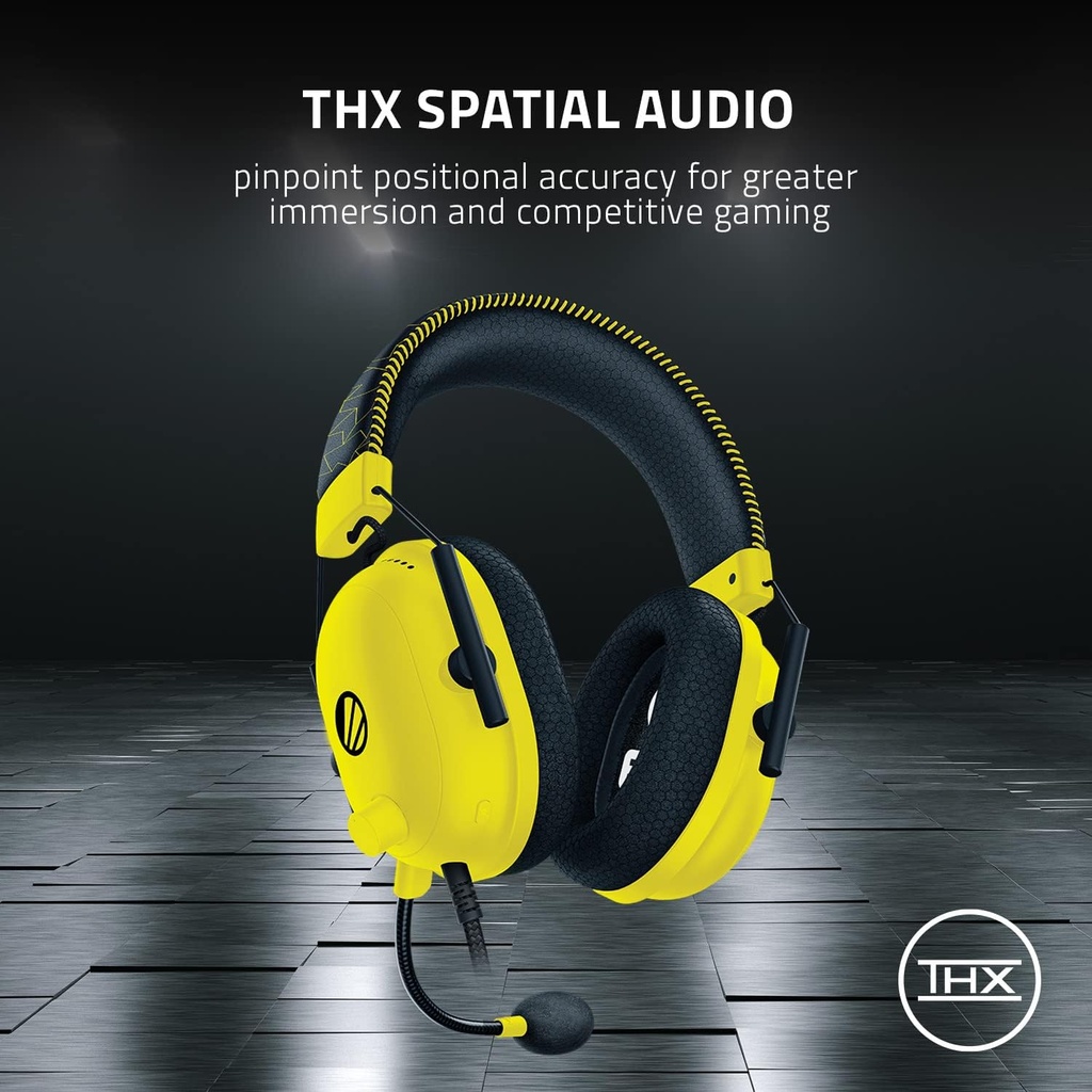 Razer BlackShark V2 ESL Edition Wired (3.5mm & USB DAC) Gaming Headset,THX Spatial 7.1 Surround Sound, Detachable Advanced Passive Noise Cancellation Mic - For PC,PS4/PS5,Switch & Xbox