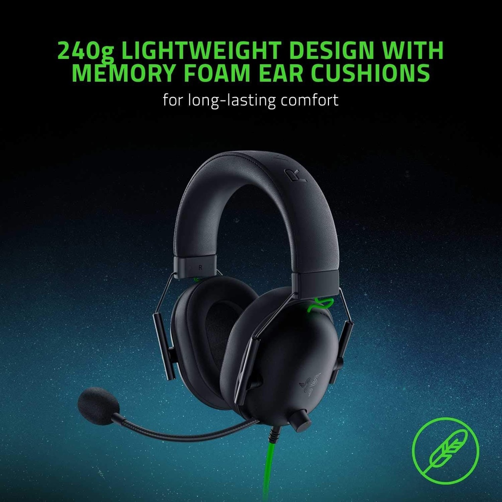 Razer BlackShark V2 X Esports 7.1 Surround Sound Wired Gaming Headset - For PC,PS4, Xbox One,Switch & Mobile Devices – Black Edition