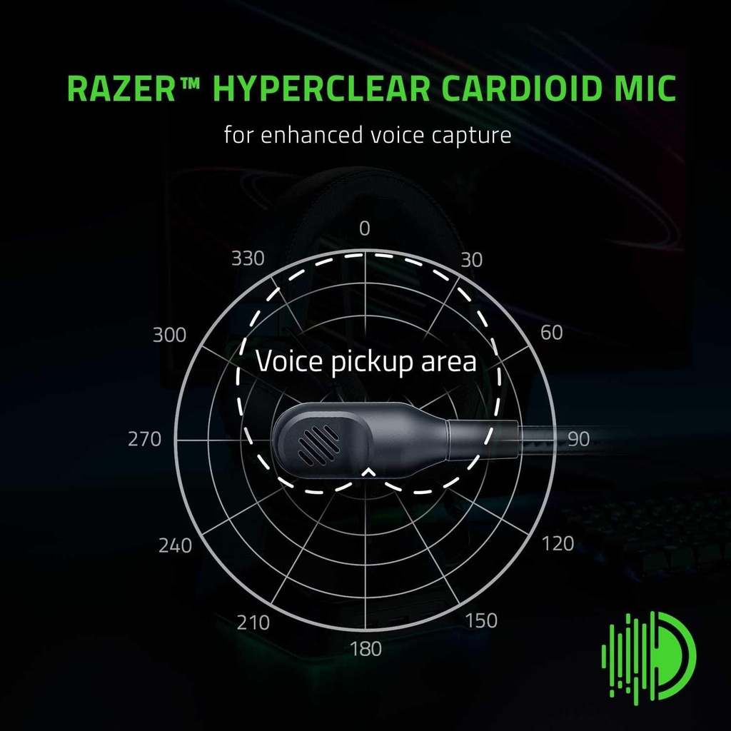 Razer BlackShark V2 X Esports 7.1 Surround Sound Wired Gaming Headset - For PC,PS4, Xbox One,Switch & Mobile Devices – Black Edition