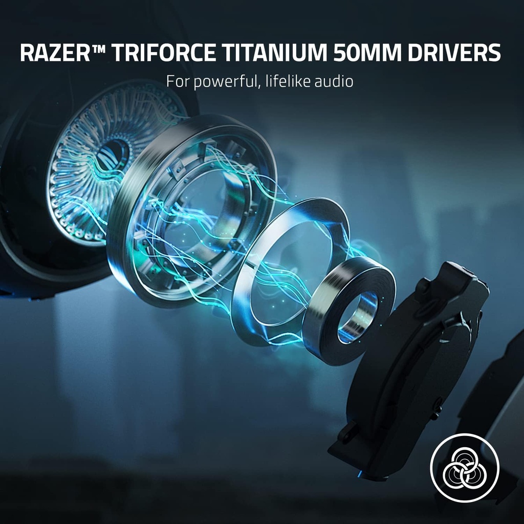 Razer Kaira Pro Dual Wireless Gaming Headset for PlayStation: HyperSense, Triforce 50mm Drivers, Detachable Mic, 2.4GHz and Bluetooth w/SmartSwitch, RGB Chroma, for PS5, PC, Mobile, PS4 - White & Black