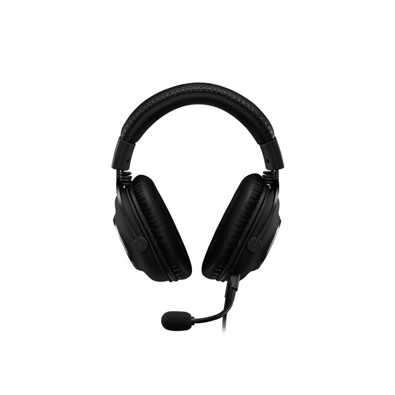 Logitech Pro X Wired 7.1 Gaming Headsetwith Blue VO!CE Detachable Microphone, 50MM Leatherette Earpads, for PC, PlayStation®, Xbox®, Nintendo Switch™, Mobile Devices, Black | 981-000818