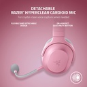 Razer Barracuda X Wireless/Bluetooth/Wired 7.1 Surround Sound Gaming Headset, Detachable Hyperclear Cardioid Mic,Upto 50 Hrs Battery Life For PC,PlayStation,Switch & Mobile Devices - Quartz Edition