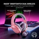 Razer Barracuda X Wireless/Bluetooth/Wired 7.1 Surround Sound Gaming Headset, Detachable Hyperclear Cardioid Mic,Upto 50 Hrs Battery Life For PC,PlayStation,Switch & Mobile Devices - Quartz Edition