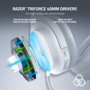 Razer Barracuda X Wireless/Bluetooth/Wired 7.1 Surround Sound Gaming Headset, Detachable Hyperclear Cardioid Mic,Upto 50 Hrs Battery Life For PC,PlayStation,Switch & Mobile Devices - Mercury White