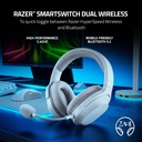 Razer Barracuda X Wireless/Bluetooth/Wired 7.1 Surround Sound Gaming Headset, Detachable Hyperclear Cardioid Mic,Upto 50 Hrs Battery Life For PC,PlayStation,Switch & Mobile Devices - Mercury White