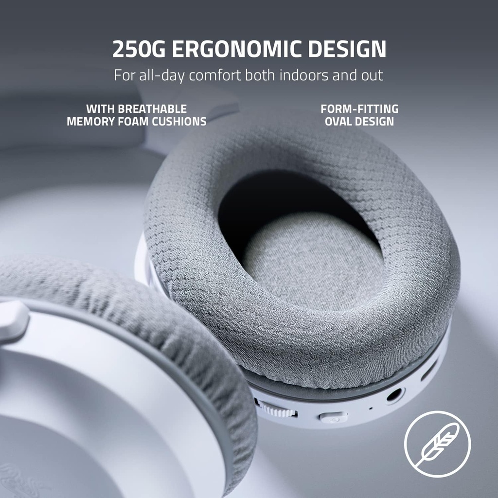 Razer Barracuda X Wireless/Bluetooth/Wired 7.1 Surround Sound Gaming Headset, Detachable Hyperclear Cardioid Mic,Upto 50 Hrs Battery Life For PC,PlayStation,Switch & Mobile Devices - Mercury White