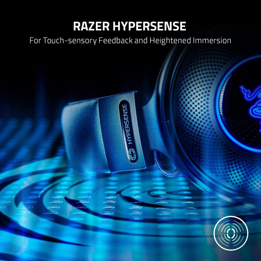 Razer Kraken V3 Pro Wireless/Wired (3.5mm) Gaming Headset Haptic Technology, HyperSense, Passive Noise Cancellation, For PC, PS4, PS5, Nintendo Switch, Mobile, Xbox - Black