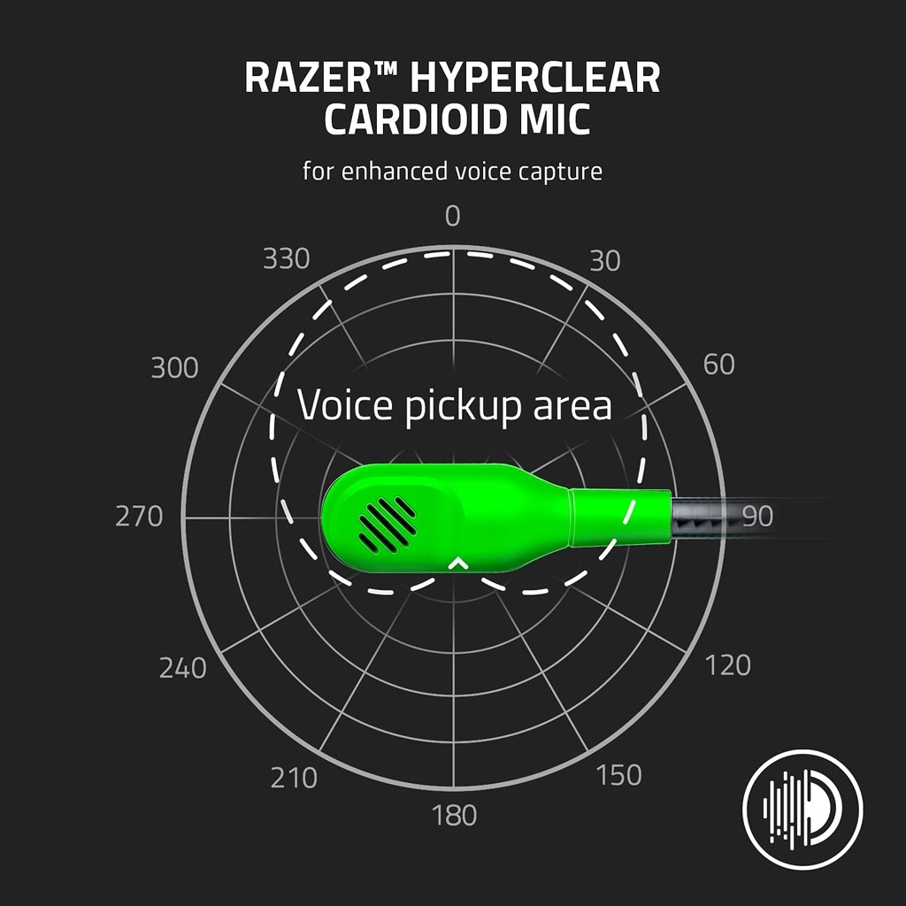 Razer Blackshark V2 X Esports 7.1 Surround Sound Wired Gaming Headset - For PC,PS4, Xbox One,Switch & Mobile Devices-Green Edition