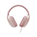 Logitech Zone Vibe 100 Wireless Bluetooth Headset With Noise-Cancelling Mic - Pink