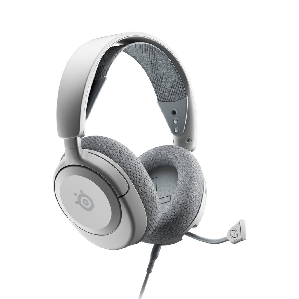 SteelSeries Arctis Nova 1P Multi-Platform Premium Wired (3.5mm) Nova Acoustic System Gaming Headset, Noise-Cancelation ClearCast Retractable Mic For PC,PS5/PS4, Xbox Switch & Mobile Devices - White