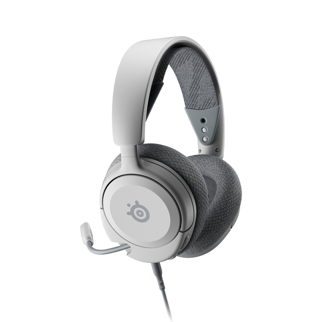 SteelSeries Arctis Nova 1P Multi-Platform Premium Wired (3.5mm) Nova Acoustic System Gaming Headset, Noise-Cancelation ClearCast Retractable Mic For PC,PS5/PS4, Xbox Switch & Mobile Devices - White