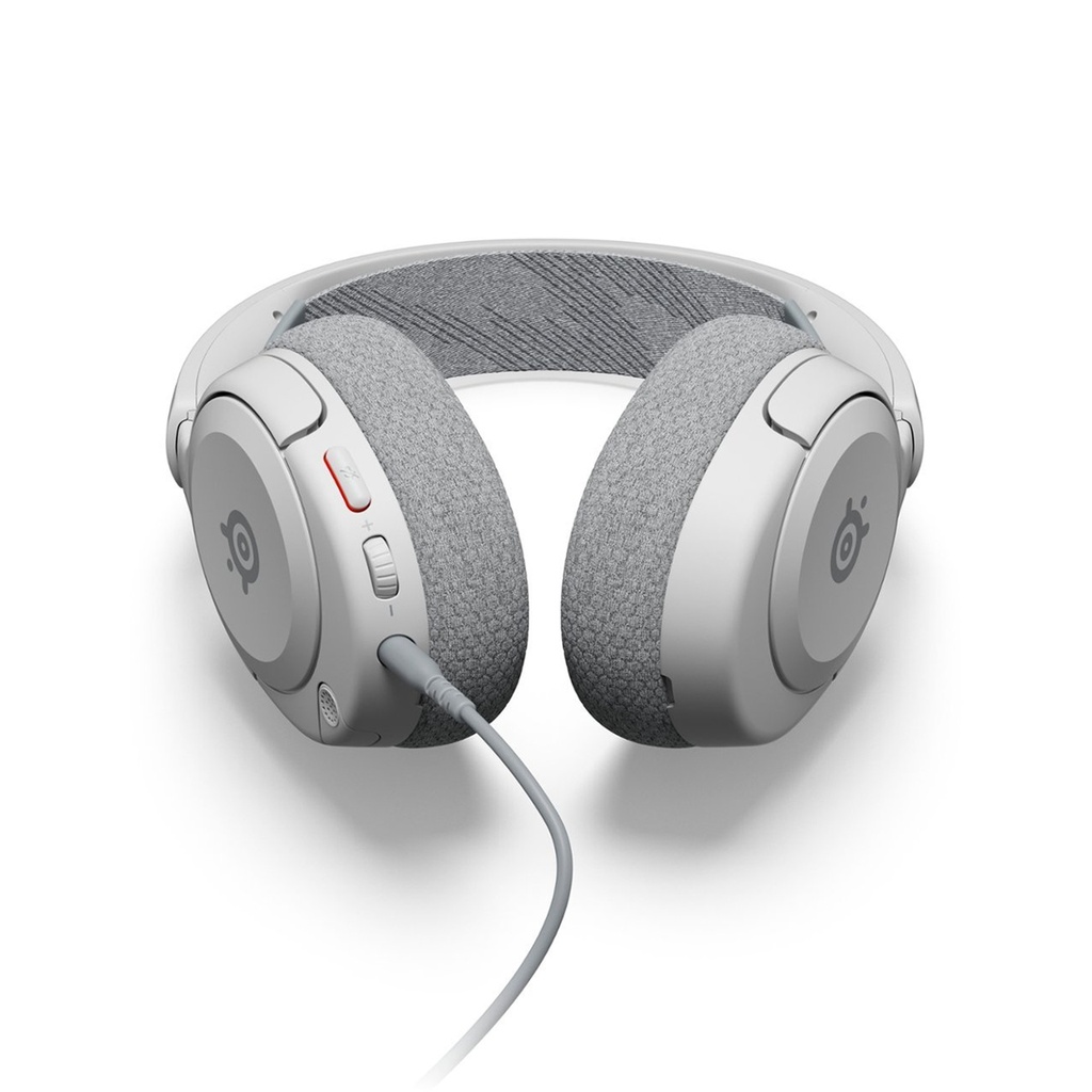 SteelSeries Arctis Nova 1 Multi-Platform Premium Wired (3.5mm) Nova Acoustic System Gaming Headset, AI Noise-Cancelation ClearCast Retractable Mic,For PC,PS5/PS4, Xbox Switch & Mobile Devices - White
