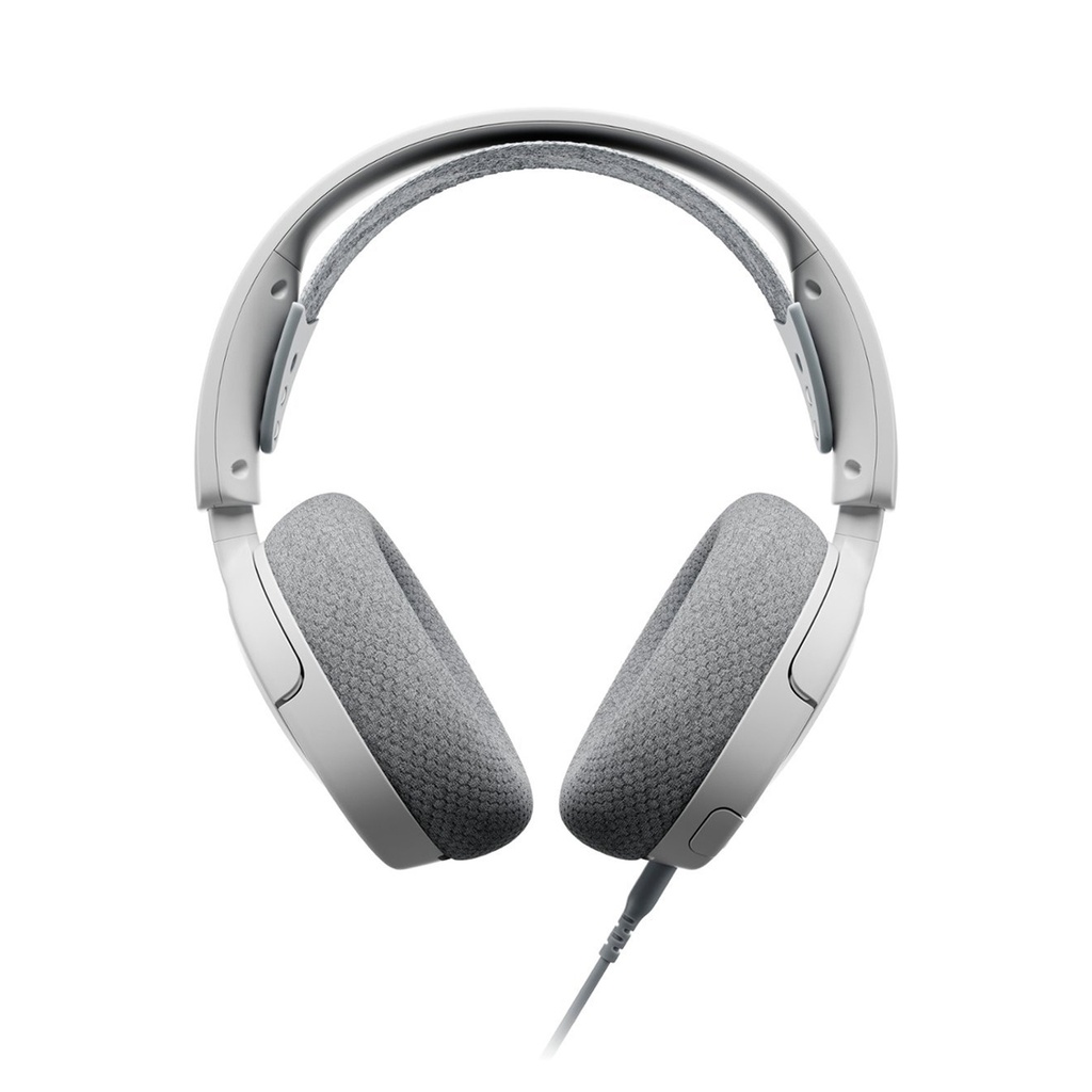 SteelSeries Arctis Nova 1 Multi-Platform Premium Wired (3.5mm) Nova Acoustic System Gaming Headset, AI Noise-Cancelation ClearCast Retractable Mic,For PC,PS5/PS4, Xbox Switch & Mobile Devices - White