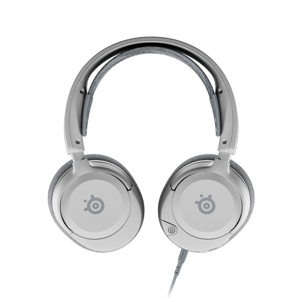 SteelSeries Arctis Nova 1 Multi-Platform Premium Wired (3.5mm) Nova Acoustic System Gaming Headset, AI Noise-Cancelation ClearCast Retractable Mic,For PC,PS5/PS4, Xbox Switch & Mobile Devices - White