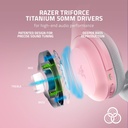 Razer BarraCuda Quartz Edition Wireless/Bluetooth/Wired (USB-C) Gaming Headset, THX Spatial Audio, Dual Noise-Cancellation, Up to 40 Hrs Battery Life, For PC, PS5/PS4,Switch & Mobile Devices