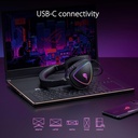 Asus ROG Delta S Wired Gaming Headset with AI noise-canceling mic, 7.1 Virtual Audio Channel, Detachable microphone, 50mm Neodymium Drivers, Asus Aura Scyn RGB, PC & Playstation / Nintendo, Black | 90YH02K0-B2UA00