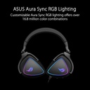 Asus ROG Delta S Wired Gaming Headset with AI noise-canceling mic, 7.1 Virtual Audio Channel, Detachable microphone, 50mm Neodymium Drivers, Asus Aura Scyn RGB, PC & Playstation / Nintendo, Black | 90YH02K0-B2UA00