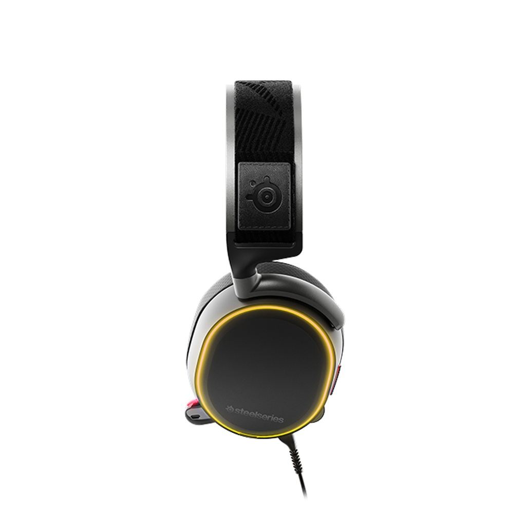 SteelSeries Arctis Pro High Fidelity DTS Wired (USB/3.5mm) Gaming Headset, Noise Cancellation Retractable Mic For PC,PS5/PS4,Xbox One,Switch & Mobile Devices