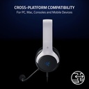 Razer Kaira X Wired Gaming Headset for PlayStation 5 / PS5, PS4, PC, Mac, Mobile: 50mm Drivers, HyperClear Cardioid Mic, Memory Foam Cushions, On-Headset Controls - White & Black