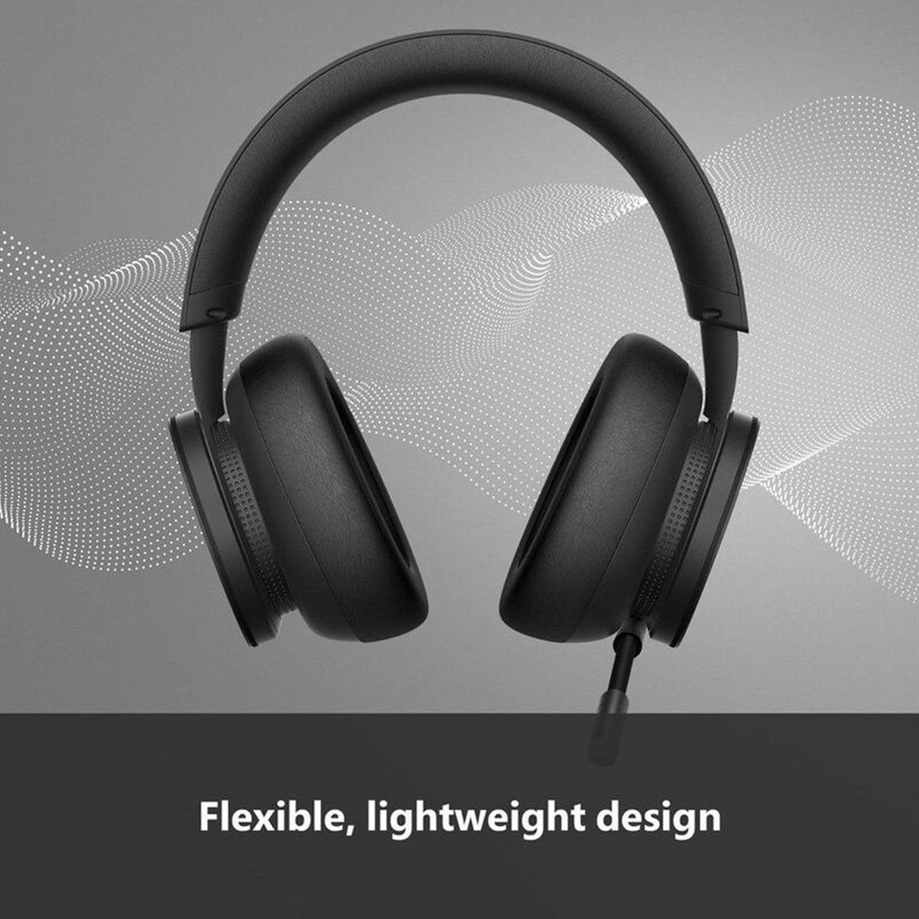 Microsoft Xbox Wireless Gaming Headset Spatial Audio with Dolby Atmos & Windows Sonic, Bendable Boom Mic, For PC,Mobile & Xbox