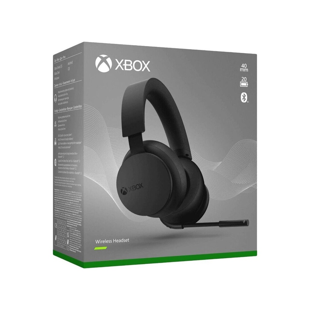 Microsoft Xbox Wireless Gaming Headset Spatial Audio with Dolby Atmos & Windows Sonic, Bendable Boom Mic, For PC,Mobile & Xbox