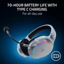 Razer Barracuda X Chroma Wireless Multi Platfrom Gaming Headset For PC,Mac,PlayStation,Switch, Steam Deck & Smartphone - Phantom White