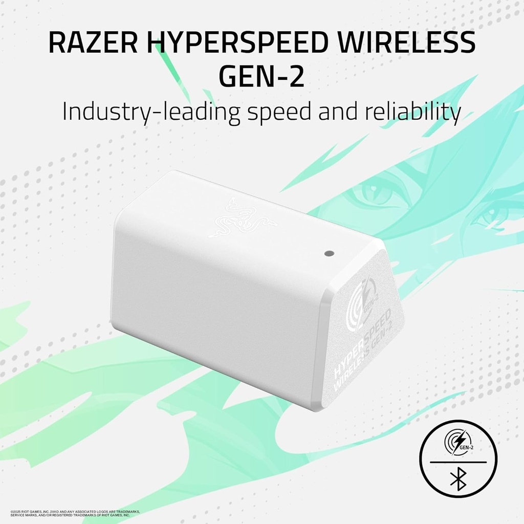 Razer BlackShark V3 Pro Wireless ANC Gaming Headset for Xbox: Full Band Mic - 50mm Driver - 2.4 GHz, Bluetooth, USB, 3.5mm - Works with PC, Mac, PS5, Nintendo Switch - Long Battery Life - 2XKO Edition | RZ04-05401100-R3M1