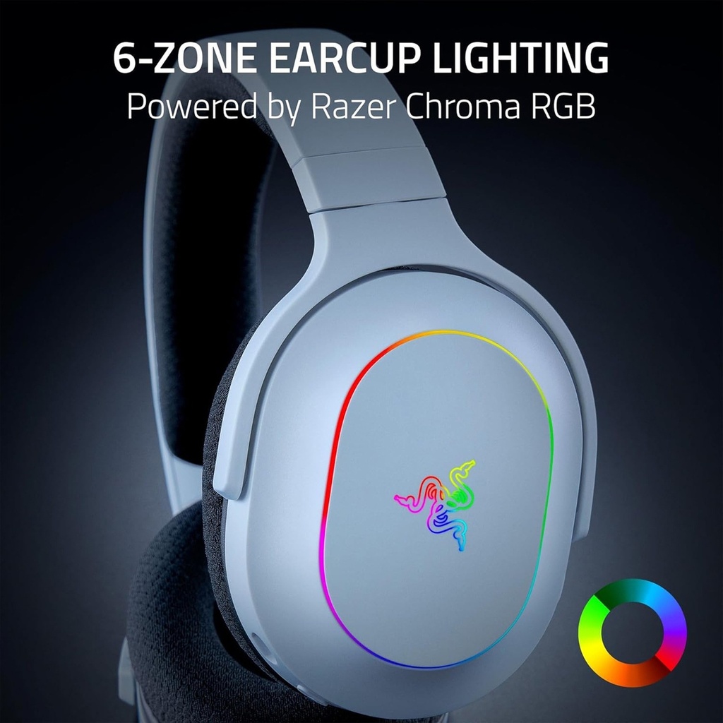 Razer Barracuda X Chroma Wireless Multi-Platform Gaming Headset For PC, Mac, PlayStation, Switch & SmartPhone - White Edition