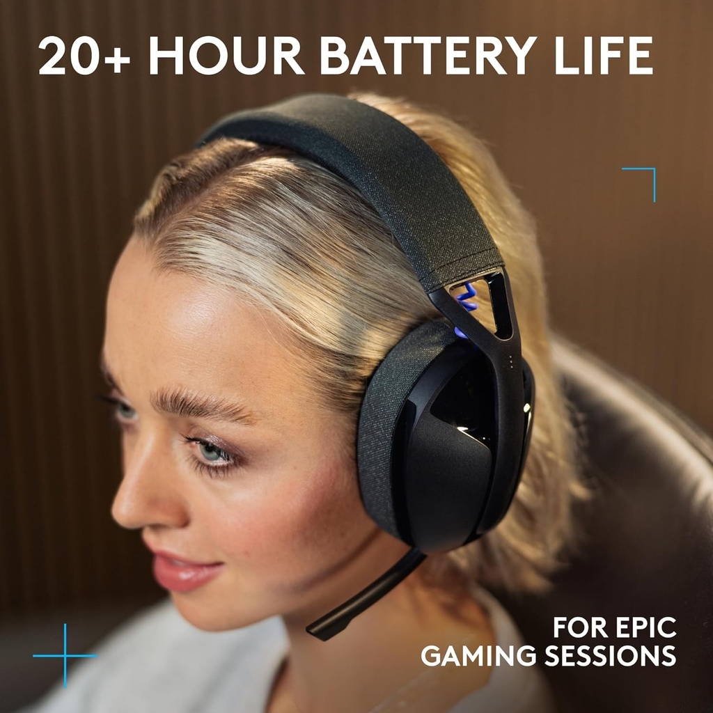 Logitech G321 LIGHTSPEED Wireless Bluetooth Gaming Headset, Dynamic Comfort and Fit - Black