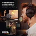 Beyerdynamic DT 990 PRO 250 OHMS Over-Ear Studio Headphones For Mixing, Mastering & Editing (Made in Germany) - Gray