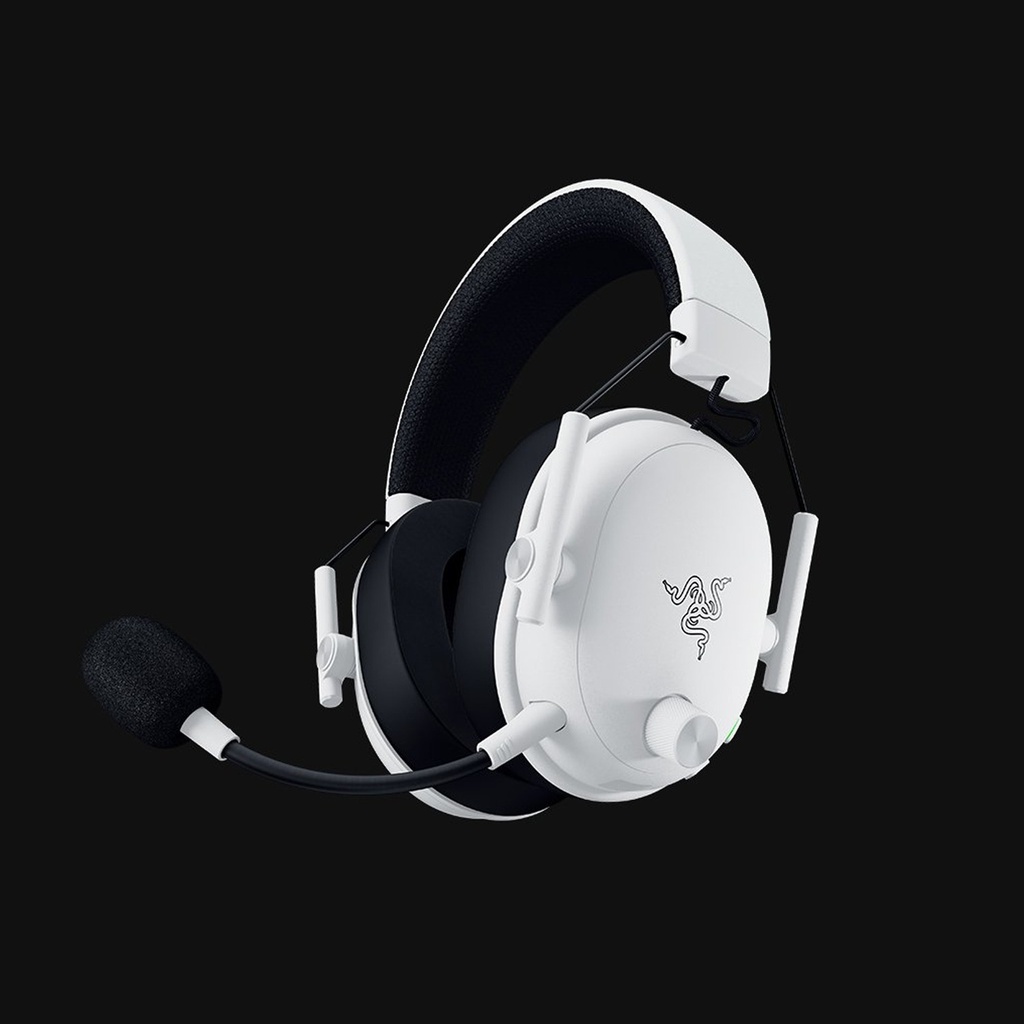 Razer BlackShark V3 Wireless Gaming Headset for PC, 50mm Drivers, Super Wideband Mic, 2.4 GHz, Bluetooth, USB - Works with Mac, PS5, Smartphone, 70 Hr Battery - White | RZ04-05410400-R3M1