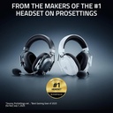 Razer BlackShark V3 Pro Gaming Headset, HyperSpeed Wireless Gen 2, Hybrid Active Noise Cancellation, Detachable Razer HyperClear Full Band 12mm Mic, PlayStation, White Edition | RZ04-05400600-R3G1