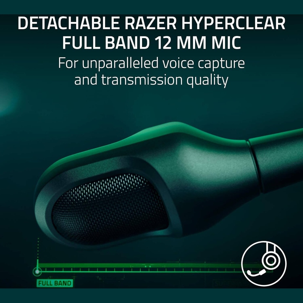 Razer BlackShark V3 Pro Gaming Headset, HyperSpeed Wireless Gen 2, Hybrid Active Noise Cancellation, Detachable Razer HyperClear Full Band 12mm Mic, PlayStation, White Edition | RZ04-05400600-R3G1