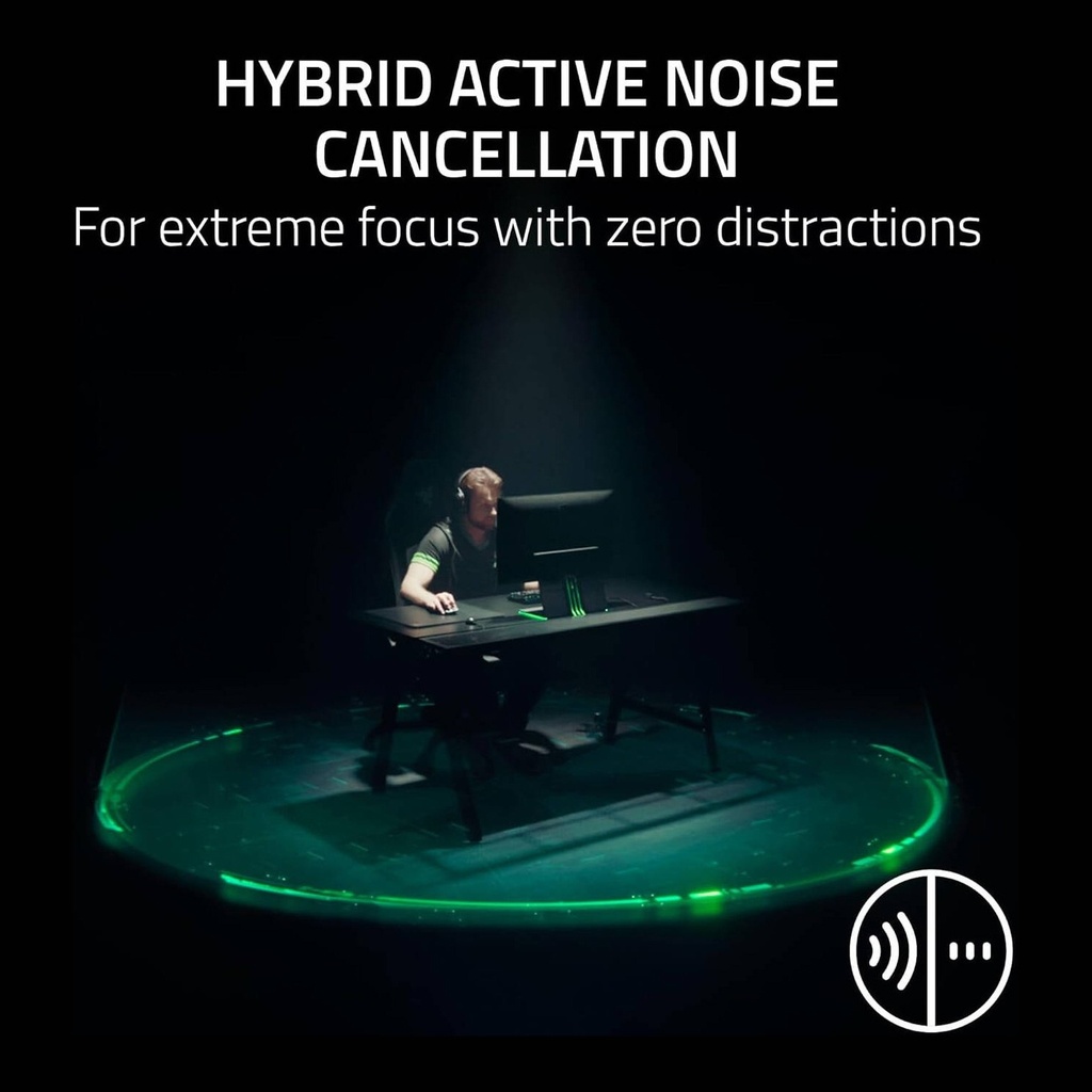 Razer BlackShark V3 Pro Gaming Headset, HyperSpeed Wireless Gen 2, Hybrid Active Noise Cancellation, Detachable Razer HyperClear Full Band 12mm Mic, PlayStation, White Edition | RZ04-05400600-R3G1