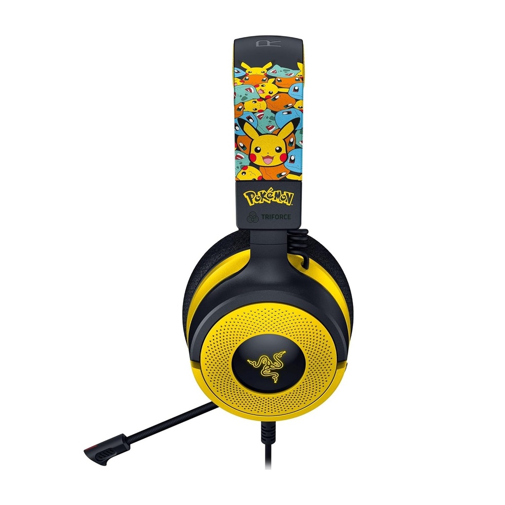 Razer Kraken V4 X Wired Gaming Headset, 40 mm Drivers, Cardioid Mic, Memory Foam Cushions, Chroma RGB Lighting, Type C & Type A Cable, for PC, Mac, PS5, Nintendo Switch - Pokémon Edition |RZ04-05180300-R3M1