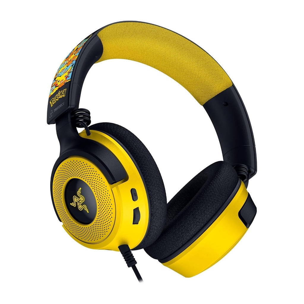 Razer Kraken V4 X Wired Gaming Headset, 40 mm Drivers, Cardioid Mic, Memory Foam Cushions, Chroma RGB Lighting, Type C & Type A Cable, for PC, Mac, PS5, Nintendo Switch - Pokémon Edition |RZ04-05180300-R3M1