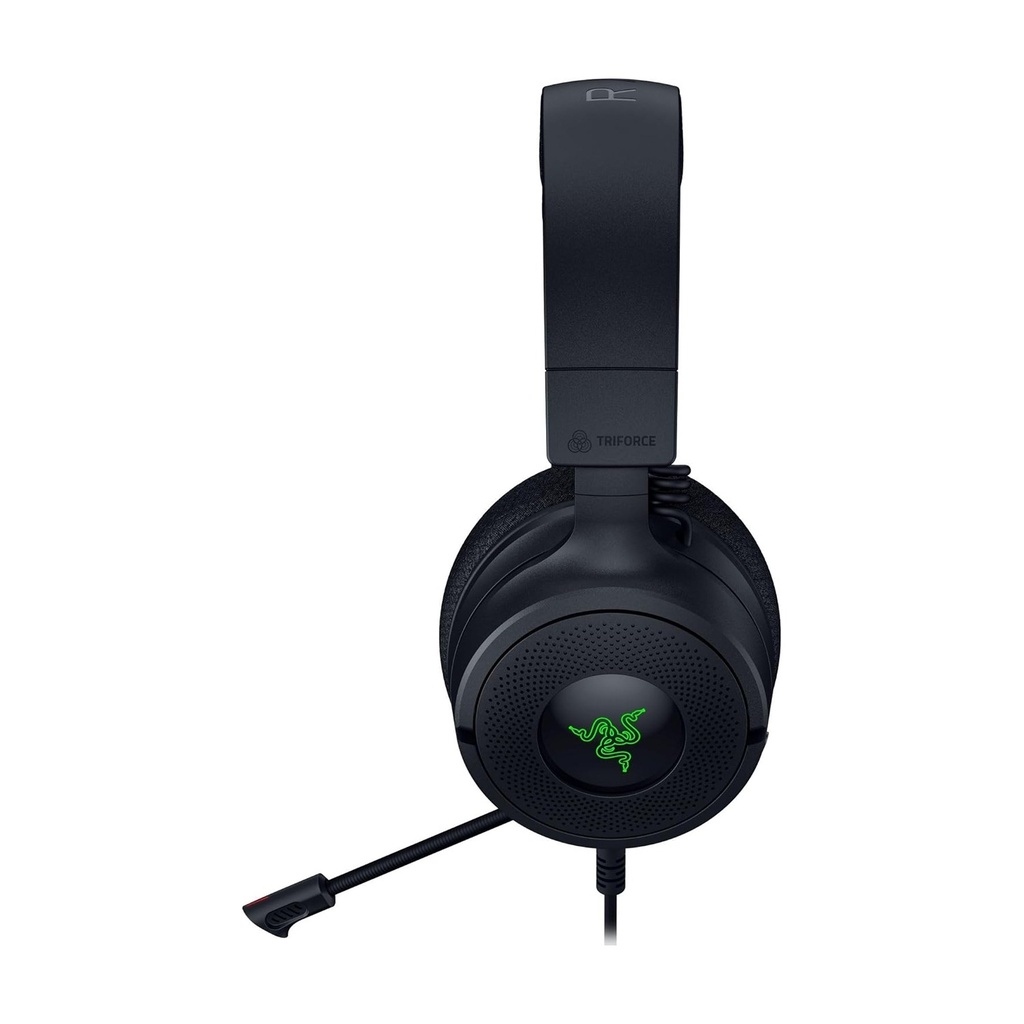 Razer Kraken V4 X Wired Gaming Headset, 40 mm Drivers, Cardioid Mic, Memory Foam Cushions, Chroma RGB Lighting, Type C & Type A Cable, for PC, Mac, PS5, Nintendo Switch 2, Steam Deck, Smartphone, Black | RZ04-05180100-R3U1