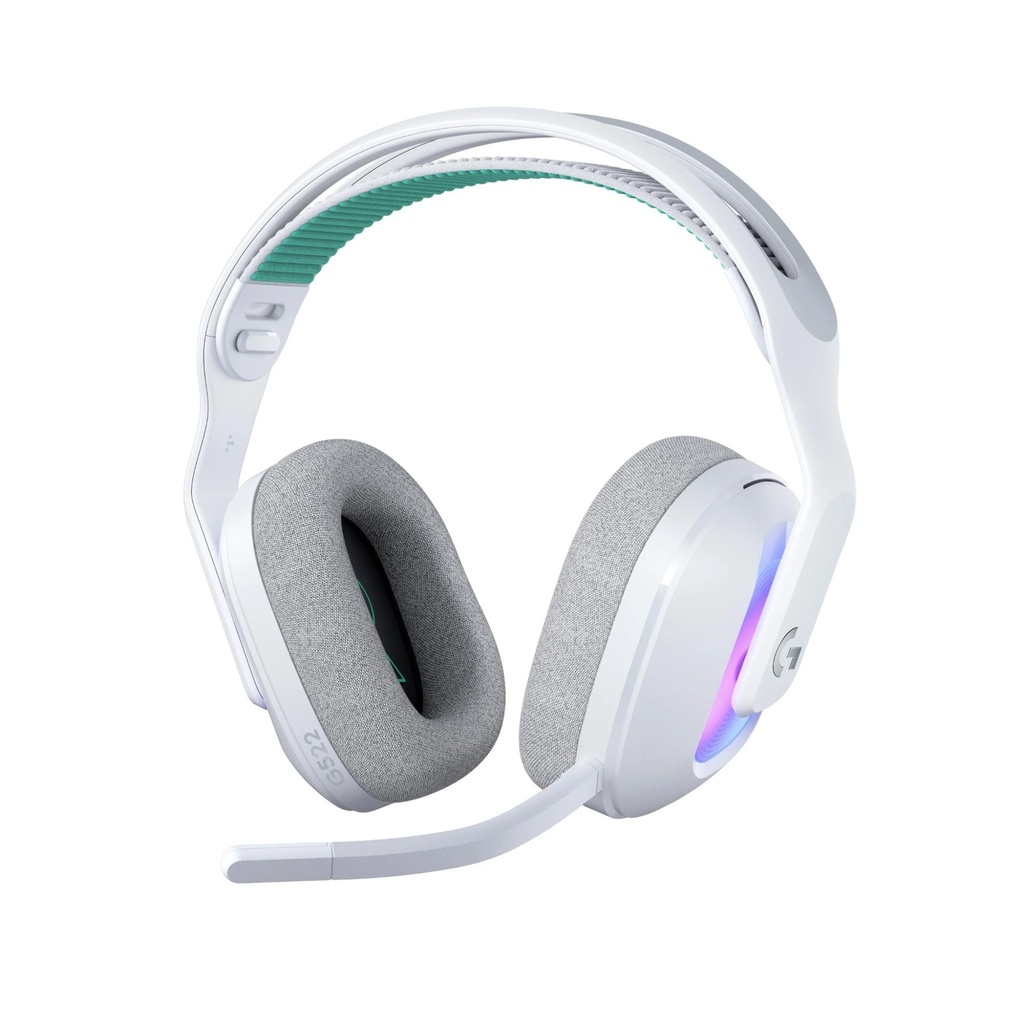Logitech G522 LightSpeed Tri-Mode Wireless/Bluetooth/Wired Lightsync RGB Gaming Headset,Broadcast BLUE VO!CE Quality Detachable Microphone, For PC,PS5,Mac & Smart Devices- White