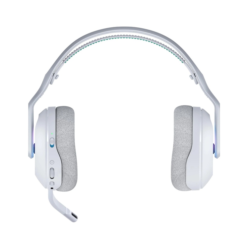 Logitech G522 LightSpeed Tri-Mode Wireless/Bluetooth/Wired Lightsync RGB Gaming Headset,Broadcast BLUE VO!CE Quality Detachable Microphone, For PC,PS5,Mac & Smart Devices- White