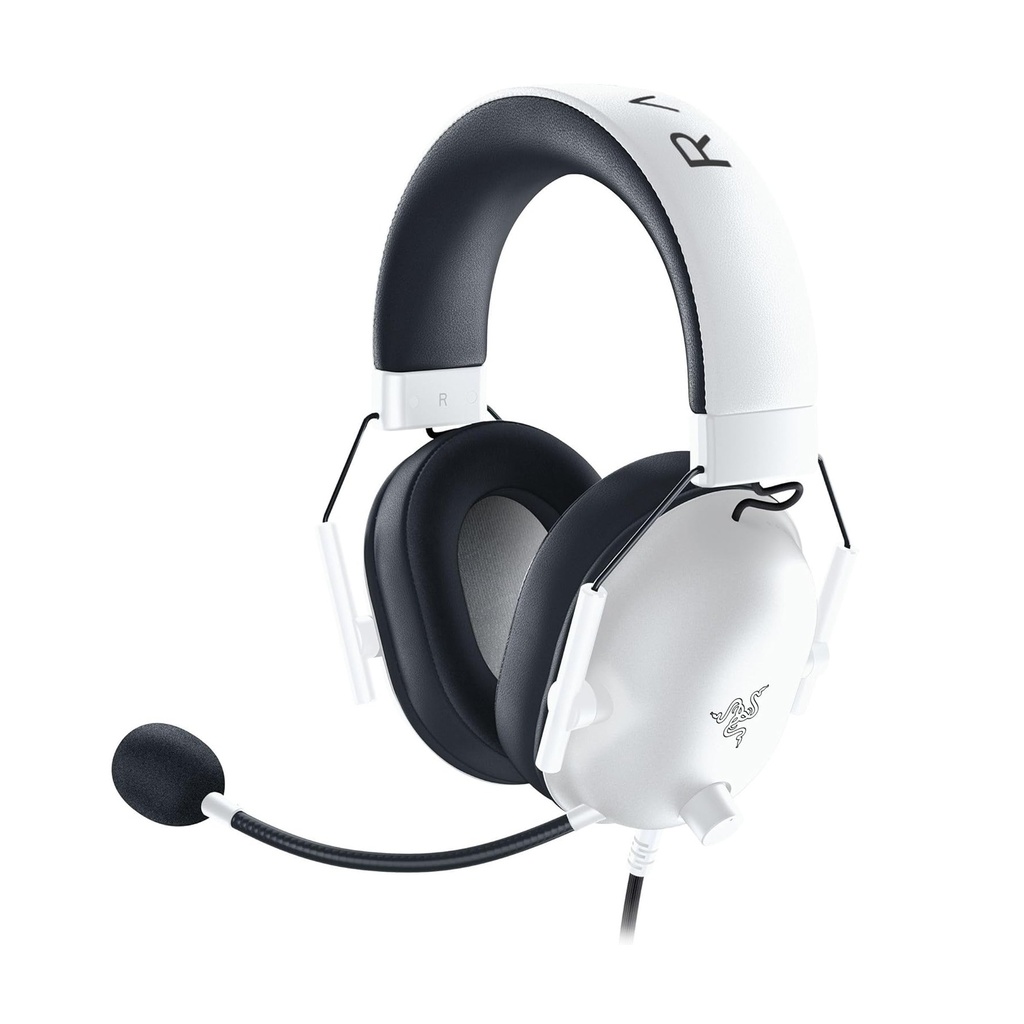 Razer BlackShark V2 X Wired Console Esports HeadSet, Advanced Passive Noise Cancellation, 3.5mm Analog Connection - White