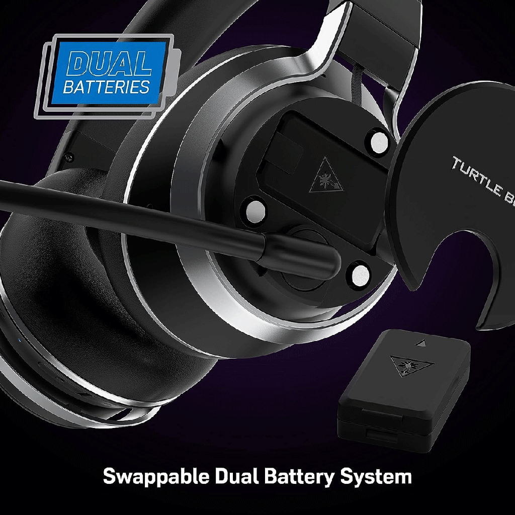 Turtle Beach Stealth™ Pro Multiplatform Gaming Headset, Dual Connectivity Wireless / Bluetooth, Active Noise Canceling, Swappable Dual 12+ Hour Battery, for Xbox X/S, PS5, PS4, PCs/Mac and Mobile Devices, Black | TBS-3365-02