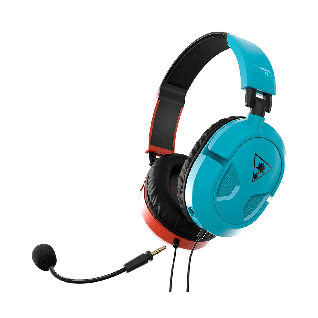 Turtle Beach Recon 50 Wired (3.5mm) Gaming Headset with Detachable Microphone, For PC/PS/Xbox & Mobile Devices Blue-Red