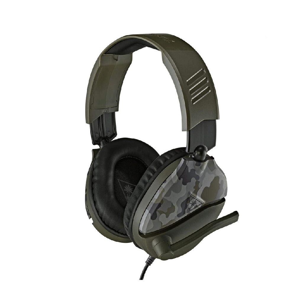 Turtle Beach Recon 70 Multiplatform Gaming Headset for Xbox Series X|S, Xbox One, PS5, PS4, PC & Mobile w/ 3.5mm Wired Connection - Flip-to-Mute Mic, 40mm Speakers, Lightweight Design, Green Camo | TBS-6455-02