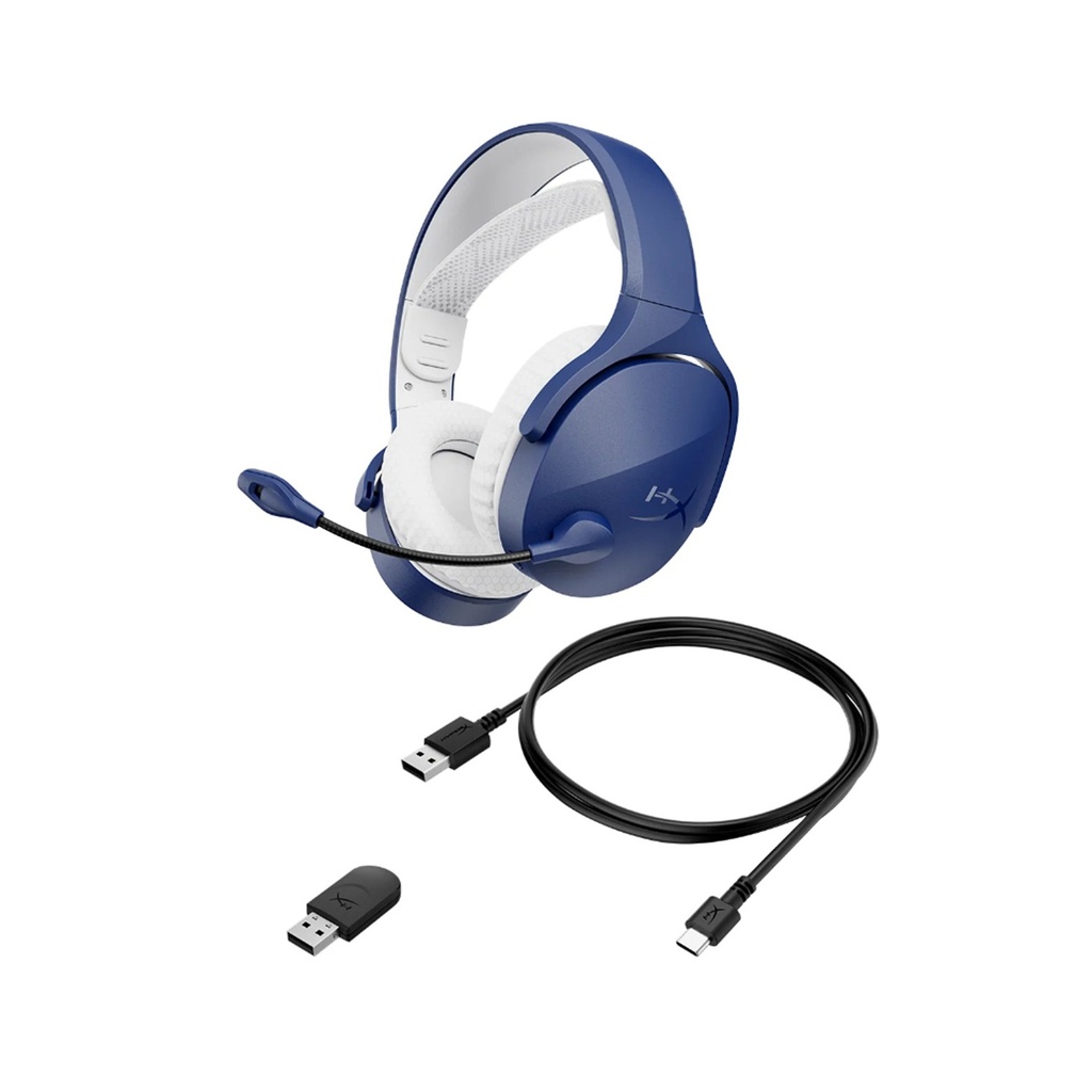 HyperX Cloud Jet Dual Wireless/Bluetooth, Swivel-To-Mute Boom Mic, Upto 25 Hour Of playtime For PC, Mac, PS5,PS4 & Mobile - Blue