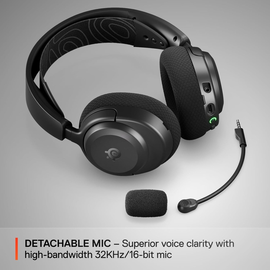 SteelSeries Arctis Nova 3P Wirelees/Bluetooth Upto 40Hr Battery Life For PlayStation, PC, Switch, & Android - Black