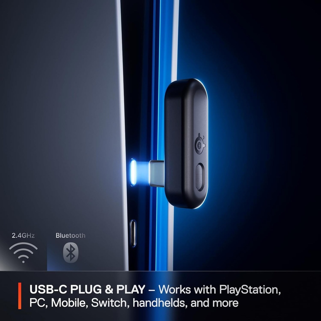SteelSeries Arctis Nova 3P Wirelees/Bluetooth Upto 40Hr Battery Life For PlayStation, PC, Switch, & Android - Black
