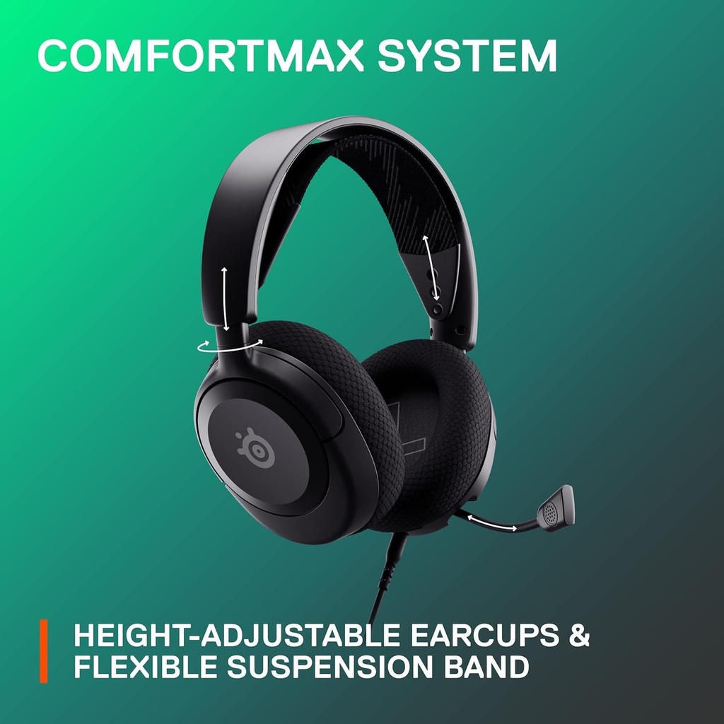 SteelSeries Arctis 1 Wired Gaming Headset Bidirectional Noise Cancelling For Xbox, PC, PlayStation & Switch - Black