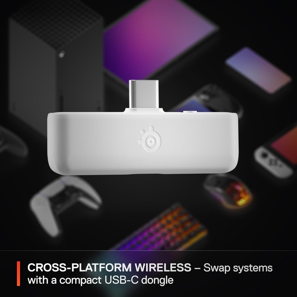 SteelSeries Arctis Nova 5X Wireless/Bluetooth Gaming Headset Upto 60 Hour Battery Life For PC,Xbox,Switch & Mobile Devices - White